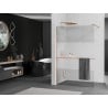 Mexen Kioto+ paroi de douche avec étagère Walk-in 120 x 200 cm, transparent/transparent, laiton brossé - 800-120-121-65-35