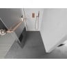 Mexen Kioto+ paroi de douche avec étagère Walk-in 140 x 200 cm, transparent/sablé, laiton brossé - 800-140-121-65-35