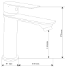 Mexen Royo Waschbeckenarmatur, schwarz - 72200-70