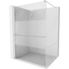 Mexen Kioto+ douchewand met plank Walk-in 80 x 200 cm, transparant/mat, geborsteld nikkel - 800-080-121-97-35