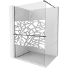 Mexen Kioto+ paroi de douche en alcôve 70 x 200 cm, motif blanc, gun metal - 800-070-121-95-85