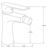 Mexen Axel robinet de bidet, noir - 73820-70
