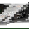 Mexen Kioto+ Douchewand met plank Walk-in 80 x 200 cm, wit patroon, geborsteld koper - 800-080-121-65-85
