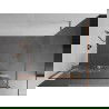 Mexen Kioto+ Duschwand mit einer Walk-in Wand 100 x 200 cm, weißes Muster, gebürstetes Kupfer - 800-100-121-65-85