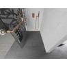 Mexen Kioto+ dušisein riiuliga Walk-in 130 x 200 cm, valge muster, harjatud vask - 800-130-121-65-85
