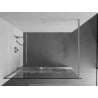 Mexen Kioto+ Duschwand mit Walk-in Regal 140 x 200 cm, weißes Muster, gebürsteter Nickel - 800-140-121-97-85