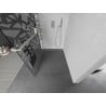 Mexen Kioto+ Duschwand mit Walk-in Regal 140 x 200 cm, weißes Muster, gebürsteter Nickel - 800-140-121-97-85