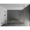 Mexen Kioto+ tuš pregrada s policom Walk-in 80 x 200 cm, bijeli uzorak, zlatna brušena - 800-080-121-55-85