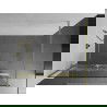 Mexen Kioto+ douchewand met plank Walk-in 110 x 200 cm, wit patroon, geborsteld goud - 800-110-121-55-85