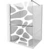 Mexen Kioto+ douchewand met plank Walk-in 120 x 200 cm, witte golf, geborsteld gun gray - 800-120-121-66-97