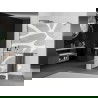 Mexen Kioto+ douchewand met plank Walk-in 120 x 200 cm, witte golf, geborsteld gun gray - 800-120-121-66-97