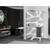 Mexen Kioto+ paroi de douche avec étagère Walk-in 120 x 200 cm, motif blanc, finition gun gray brossé - 800-120-121-66-97