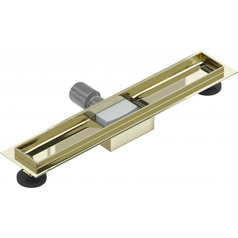 Mexen Flat linear drain body 50 cm, gold - 1515050