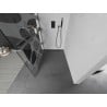 Mexen Kioto+ Duschwand mit Regal Walk-in 140 x 200 cm, weißes Muster, gun gray gebürstet - 800-140-121-66-97