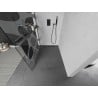 Mexen Kioto+ paroi de douche avec étagère Walk-in 80 x 200 cm, motif blanc, gun metal - 800-080-121-95-97