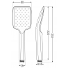 Mexen R-62 einfacher Duschkopf, gebürstetes Gun Gray - 79562-66