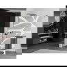 Mexen Kioto+ douchewand met plank Walk-in 90 x 200 cm, witte golf, kanonmetaal - 800-090-121-95-97