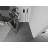 Mexen Kioto+ tuš stijena s policom Walk-in 130 x 200 cm, bijeli val, gun metal - 800-130-121-95-97
