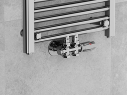 Mexen hoek-/rechte radiatorkraan, Duplex, DN50, chroom - W908-000-01