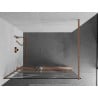 Mexen Kioto+ dušiekraan riiuliga Walk-in 80 x 200 cm, valge laine, harjatud vask - 800-080-121-65-97