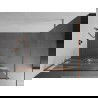 Mexen Kioto+ Duschwand mit Ablage Walk-in 90 x 200 cm, weiße Welle, gebürstetes Kupfer - 800-090-121-65-97