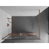 Mexen Kioto+ dušisein riiuliga Walk-in 130 x 200 cm, valge laine, harjatud vask - 800-130-121-65-97