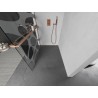 Mexen Kioto+ dušisein riiuliga Walk-in 130 x 200 cm, valge laine, harjatud vask - 800-130-121-65-97