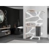 Mexen Kioto+ tuš zid s policom Walk-in 130 x 200 cm, bijeli val, brušeni bakar - 800-130-121-65-97