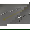 Mexen Kioto+ douchewand met plank Walk-in 120 x 200 cm, transparant/mat, goud geborsteld - 800-120-121-55-35