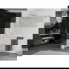 Mexen Kioto+ douchewand met plank Walk-in 120 x 200 cm, transparant/mat, goud geborsteld - 800-120-121-55-35