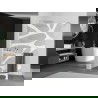 Mexen Kioto+ douchewand met plank Walk-in 120 x 200 cm, witte golf, geborsteld nikkel - 800-120-121-97-97