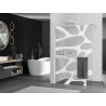 Mexen Kioto+ zidna ploča s policom Walk-in 140 x 200 cm, bijeli val, brušeni nikal - 800-140-121-97-97