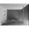 Mexen Kioto+ paroi de douche avec étagère Walk-in 140 x 200 cm, motif blanc, nickel brossé - 800-140-121-97-97