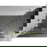 Mexen Kioto+ douchewand met plank Walk-in 100 x 200 cm, witte golf, goud geborsteld - 800-100-121-55-97