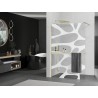 Mexen Kioto+ Walk-in tuš stijena s policom 130 x 200 cm, bijeli val, zlatna brušena - 800-130-121-55-97