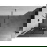 Mexen Kioto+ douchewand met plank Walk-in 70 x 200 cm, zwart raster, geborsteld gun gray - 800-070-121-66-77