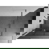 Mexen Kioto+ douchewand met plank Walk-in 120 x 200 cm, zwart raster, geborsteld geweergrijs - 800-120-121-66-77