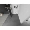 Mexen Kioto+ ścianka prysznicowa z półką Walk-in 90 x 200 cm, czarna kratka, gun metal - 800-090-121-95-77