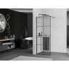 Mexen Kioto+ dušisein riiuliga Walk-in 70 x 200 cm, must võre, gun metal - 800-070-121-95-77