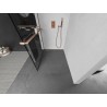 Mexen Kioto+ dušisein riiuliga Walk-in 100 x 200 cm, must ruudustik, harjatud vask - 800-100-121-65-77
