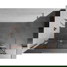 Mexen Kioto+ douchewand met plank Walk-in 140 x 200 cm, zwart raster, geborsteld koper - 800-140-121-65-77