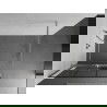Mexen Kioto+ Duschwand mit Ablage Walk-in 110 x 200 cm, schwarzes Gitter, gebürstetes Nickel - 800-110-121-97-77
