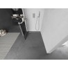 Mexen Kioto+ dušisein riiuliga Walk-in 90 x 200 cm, must ruut, harjatud nikkel - 800-090-121-97-77
