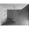 Mexen Kioto+ dušisein riiuliga Walk-in 90 x 200 cm, must ruut, harjatud nikkel - 800-090-121-97-77