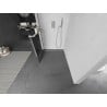 Mexen Kioto+ Walk-in Shower Wall with Shelf 80 x 200 cm, Black Pattern, Brushed Nickel - 800-080-121-97-77