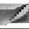 Mexen Kioto+ douchewand met plank Walk-in 70 x 200 cm, zwart raster, geborsteld nikkel - 800-070-121-97-77