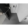 Mexen Kioto+ Duschwand mit Regal Walk-in 140 x 200 cm, graphit, gebürstet Gun Gray - 800-140-121-66-40