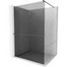 Mexen Kioto+ Duschwand mit Regal Walk-in 140 x 200 cm, graphit, gebürstet Gun Gray - 800-140-121-66-40