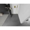 Mexen Kioto+ dušinurk riiuliga Walk-in 90 x 200 cm, must ruudustus, kuldne harjatud - 800-090-121-55-77