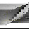 Mexen Kioto+ Duschwand mit Ablage Walk-in 100 x 200 cm, schwarzes Gitter, gold gebürstet - 800-100-121-55-77